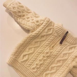 Aran Wool Baby Sweater